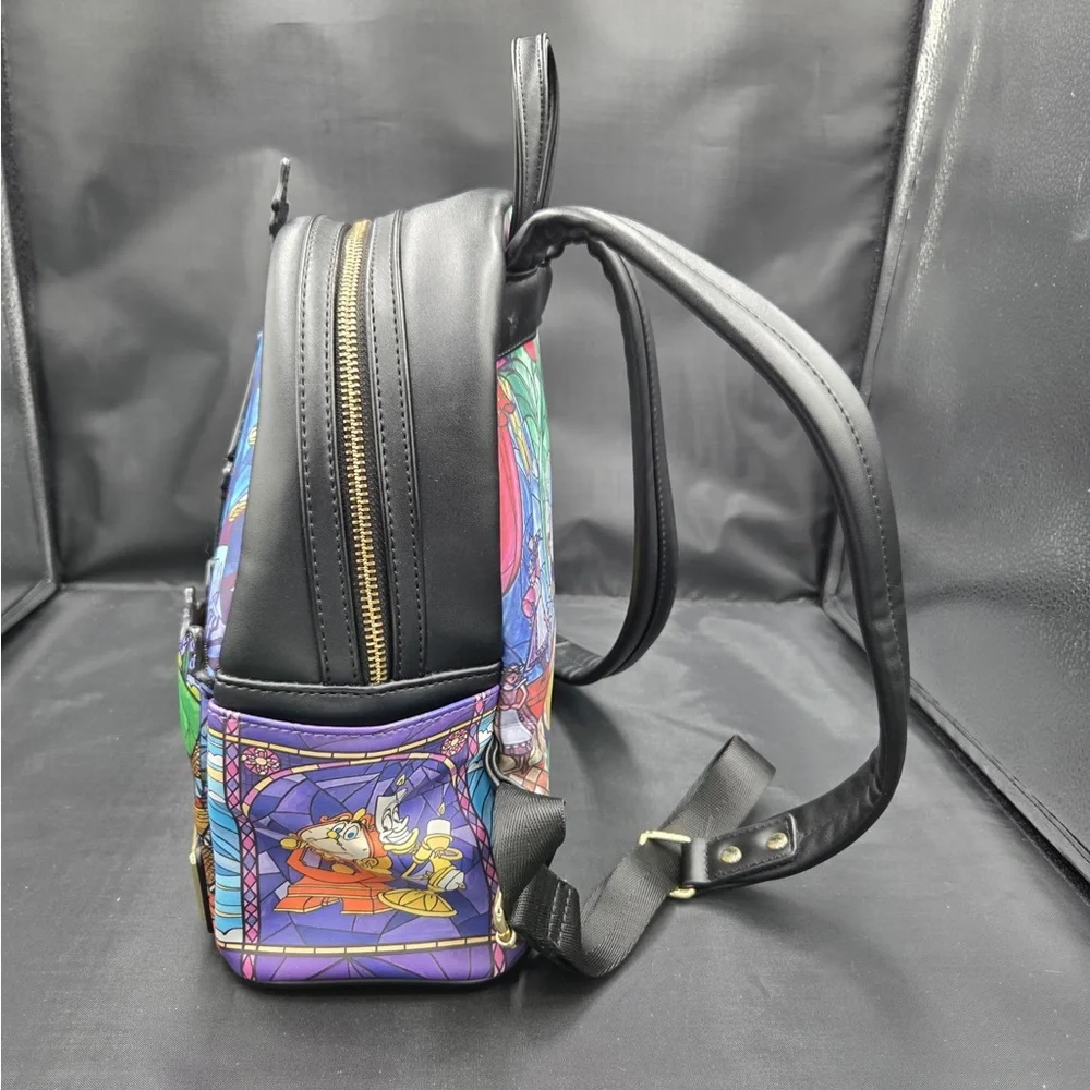 Loungefly Disney Castle Backpack with Multicolor Design - Picture 2 of 10